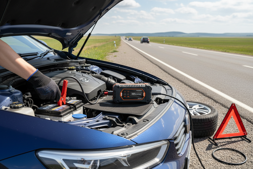 Charges a Car Battery “On the Road”